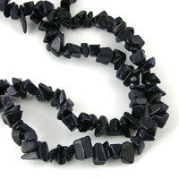 8x11mm Blue Goldstone Chip Beads, 36in Str