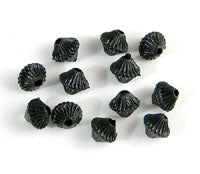 7mm Black Acrylic Mushroom Beads, str