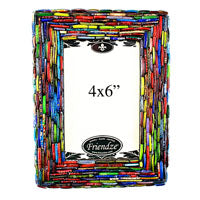 8.25" inch Rainbow Glass Bangle Picture Frame, each
