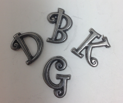 16mm Alphabet Charm Flatback-pkg/6