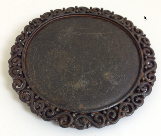 3.5 Round Ornate Scrolled Bezel Belt Buckle, Rusty Finish, ea