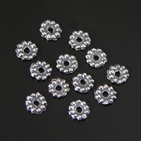5mm Beaded Edge Spacer Beads, Classic Silver, pk/12