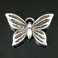48x33mm Butterfly Pendant, Antiqued Silver, ea