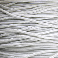 Elastic Cord, 1.6mm, White, sold by the yard