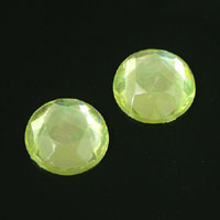 11mm Faceted Acrylic Stones, Jonquil AB, pk/6