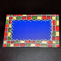 3.21x2.28in Jewelry Gift Card w/checkered border, pack of 12