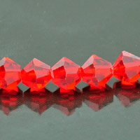 8mm Faceted Bi-cone Fire-n-Ice Crystal Beads 16" Strand