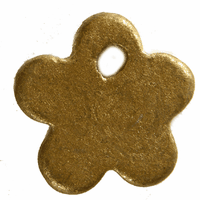 22mm Clay Flower Pendant, Gold, pack of 12
