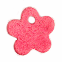 22mm Pink Clay Flower Pendant, pack of 12