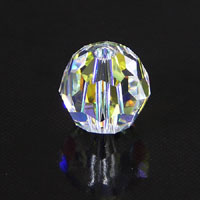 Swarovski Crystal 10mm Round Faceted, Crystal AB, EA