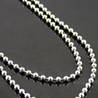 3.2mm Silver Beaded Ball Chain sold, 10 foot spool