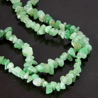 8-9mm Green Aventurine Chips, semi-precious beads, 36 inch strand