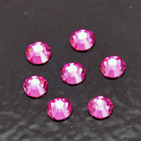 4mm Rose Crystal Flatback, Preciosa Crystal pk/24