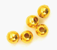 4mm Round Metal Spacer Beads, Gold, -pkg/144pieces(gross)
