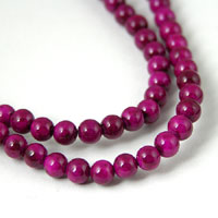 4mm Grape Fossil Beads, 16in strand