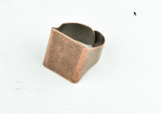 20mm Adjustable Ring Base Platform Shanks, Vintage Copper, 6 per pack