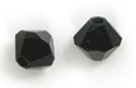 Swarovski Crystal 4mm Bicone Beads, Jet Black, Sold by Dozen