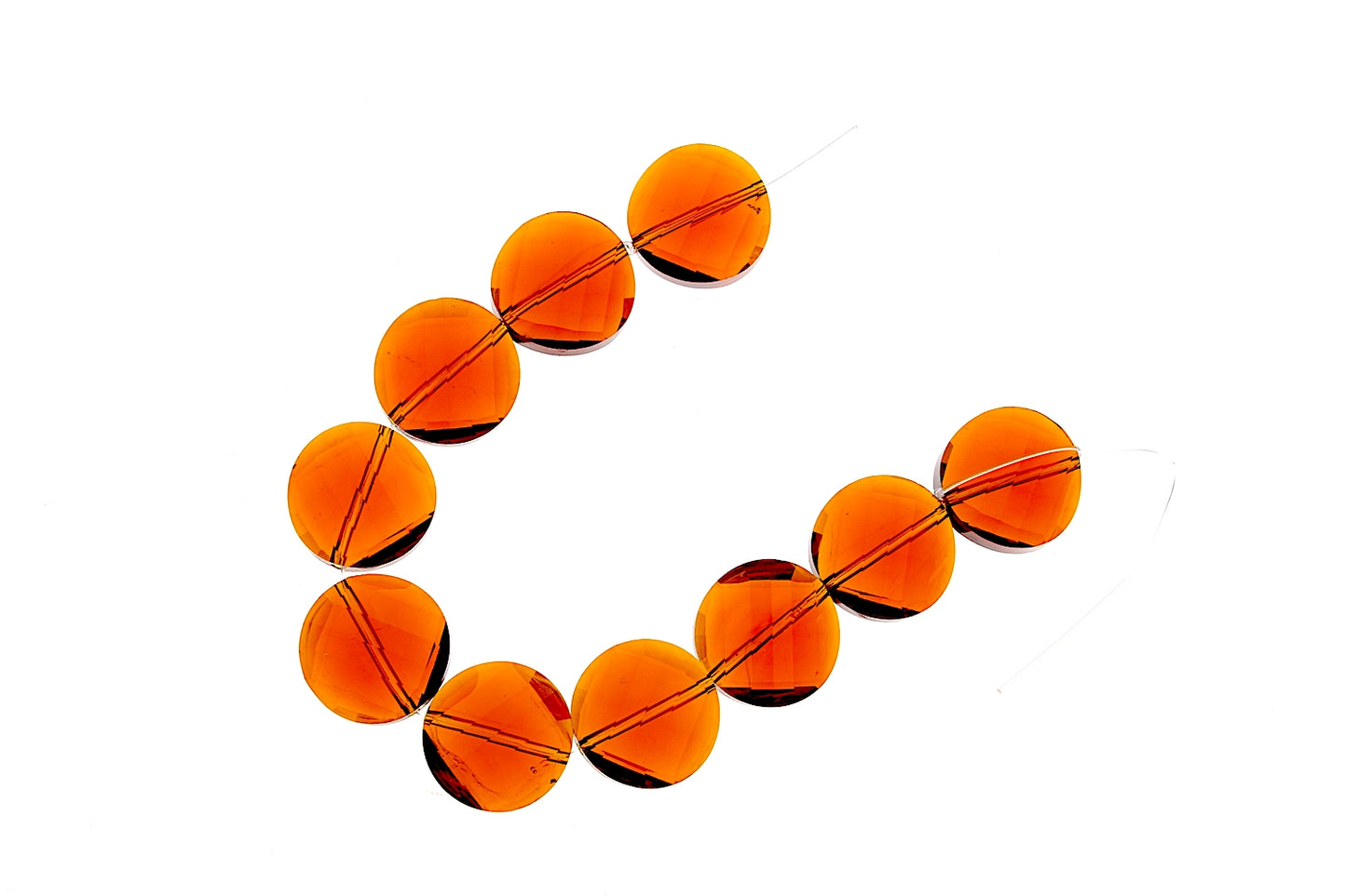 18mm Red Faceted Round Twist Fire-n-Ice Crystal Beads, Strand (7249.23)