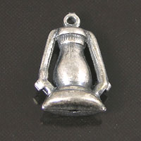 19mm Lantern Charm, Vintage Silver, 6 pack