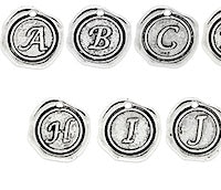 Wax Seal Alphabet Letter Charms, pack of 26