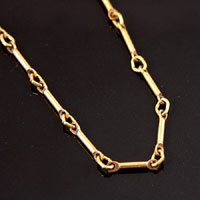 8.5mm Bar Link Chain(dog bone), Antiqued Gold, sold/ft