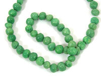 7-9mm Lt Green Limestone Nuggets Drilled Beads, about 46 beads per 12in strand
