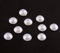 6mm Round Pearl Acrylic Cabochon, pk/20