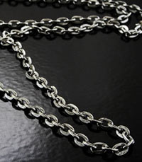 3mm Antiqued Classic Silver Cable Chain, -10ft roll