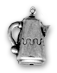 Vintage Silver COFFEE POT CHARM, 6 pack