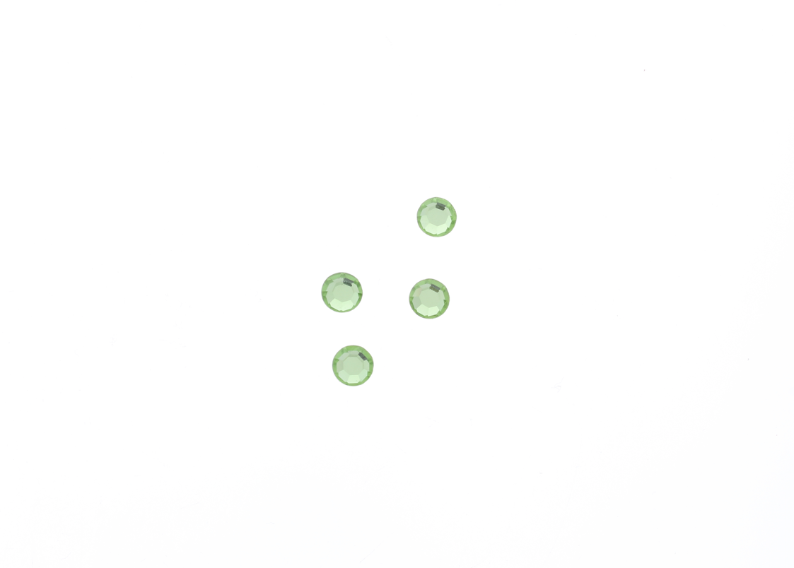 7mm Peridot(green) Flatback, Preciosa Crystal pack of 12