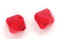 Swarovski Crystal 4mm Bicone Beads, Light Siam Red, pack of 12