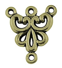 Battenberg Necklace Connector, Antique Bronze, 12 each