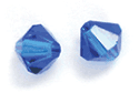 Swarovski Crystal 4mm Bicone Beads, Capri Blue, Sold by Dozen