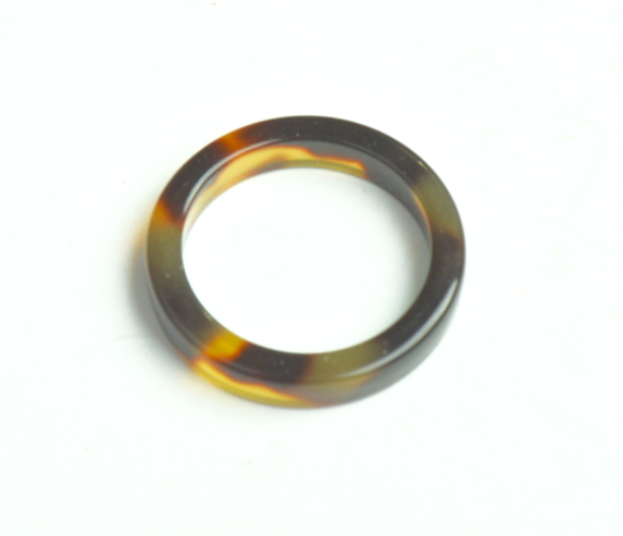 Italian Made Vintage Lucite Tortoise Ring, size 8, each