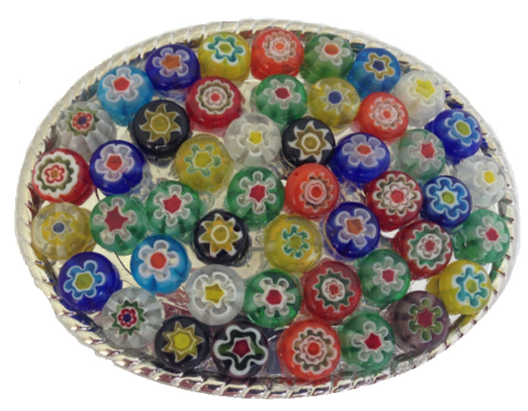 Italian Glass MillaFiori (million flowers) Buckle