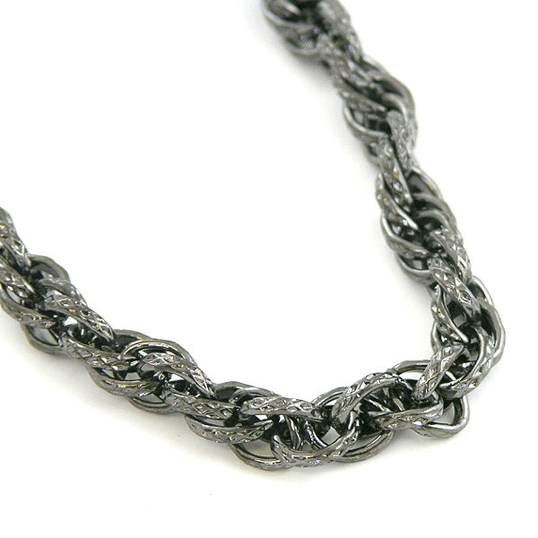 4mm Double Loop Curb Chain, Gun Metal, 10ft/roll