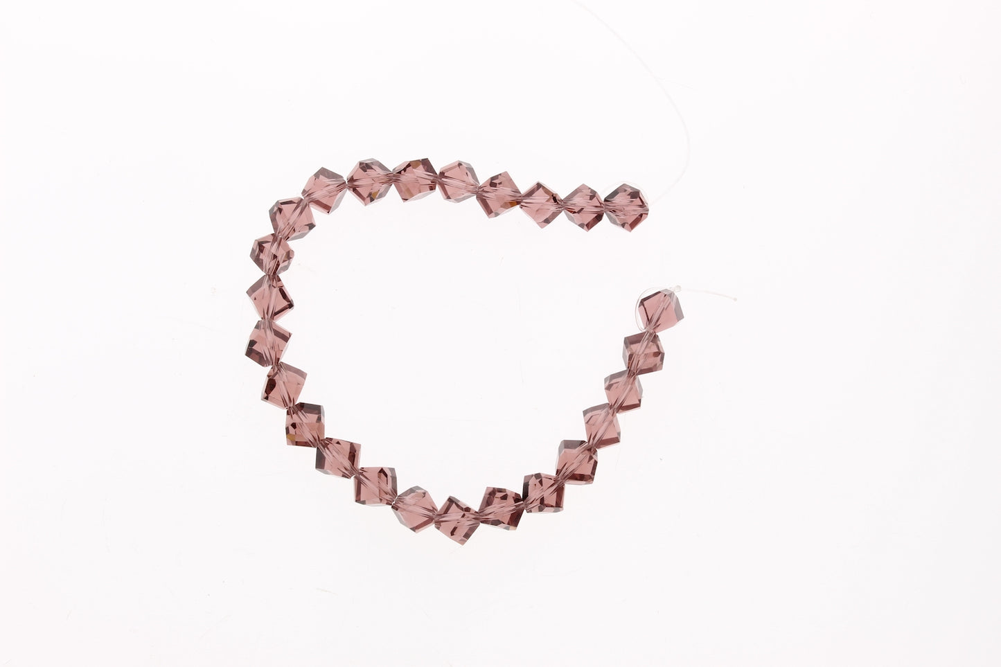 8mm Crystal Cube w/Diagonal Hole Fire-n-Ice Crystal (07258.41)