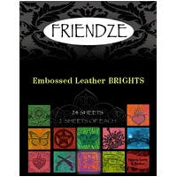 H3 Art Papers, 3"x 4" sheets - Embossed Leather Brights, pack of 24 sheets