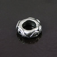 12mm Twisted Edge Spacer Bead 3.75mm Thick w/6mm hole, Antique Silver, ea