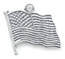 Antique Silver Finish AMERICAN FLAG EA
