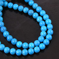 6mm Round Howlite Turquoise Beads, 16in strand