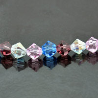 8mm Faceted Bicone Fire-n-Ice Cryst al