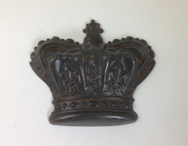 Crown, stamped Brass finished in a Rust Copper finish, ea