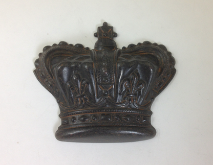 Crown, stamped Brass finished in a Rust Copper finish, ea