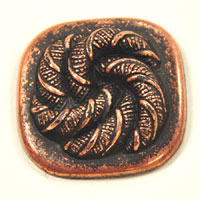 29mm Vintage Twisted Rope Flatback, Antiqued Copper, pk/6