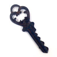 42mm Rustic Filigree Key, rusty finish ea