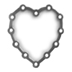 30mm Vintage Silver Heart Charm, 6 pack