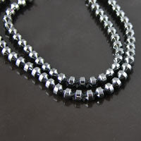 4mm Flat Ball Hematite Beads 16in strand