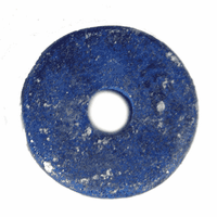 15mm Round Clay Disc Bead, Mottled Silver and Blue, pack of 12