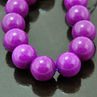 14mm(.55in) Dyed Candy Jade Round Bead, Purple Grape, strand